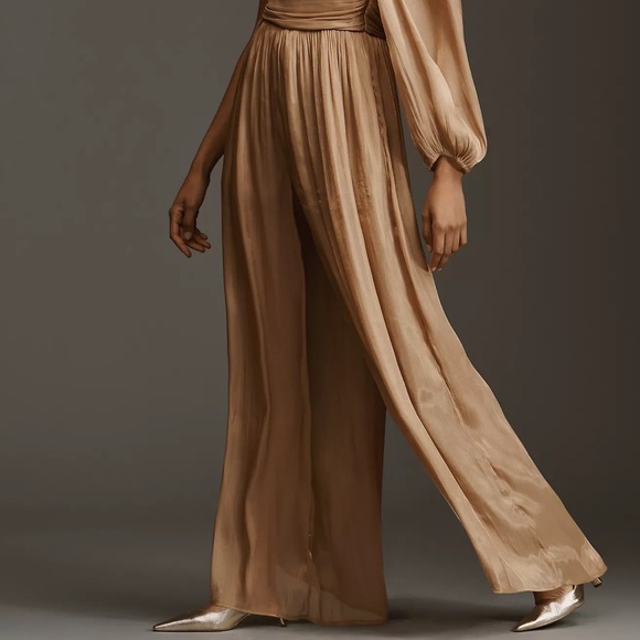 Anthropologie One-Shoulder Metallic Jumpsuit - Picture 9 of 13